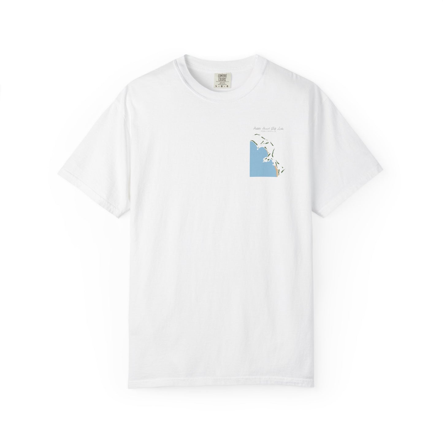 Pebble Beach Course Map – Premium Comfort Colors® Golf Tee