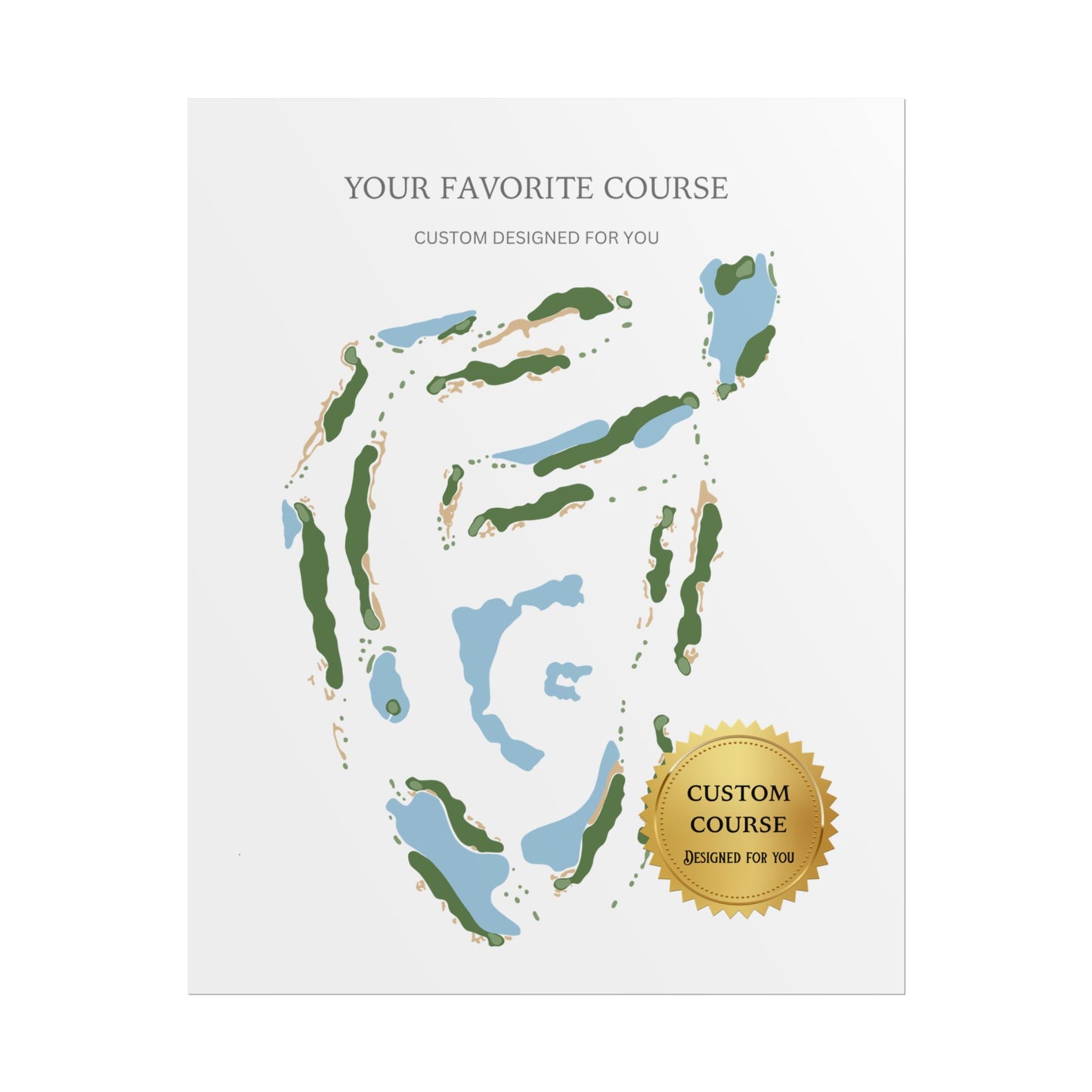 Custom Golf Course Print – Premium Golf Wall Art