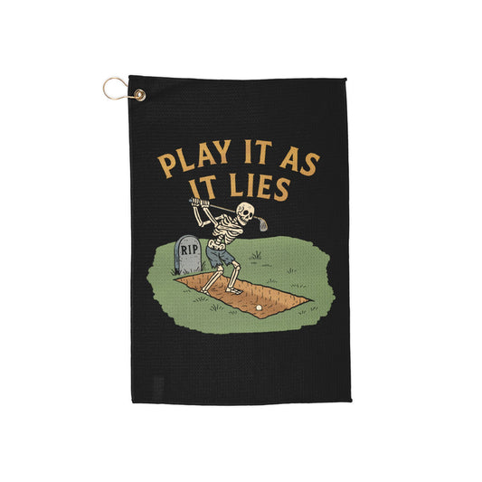 Play It As It Lies – Skeleton Golfer Golf Towel