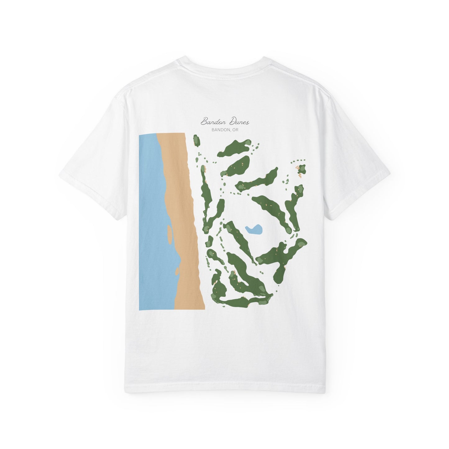 Bandon Dunes Course Map – Premium Comfort Colors® Golf Tee