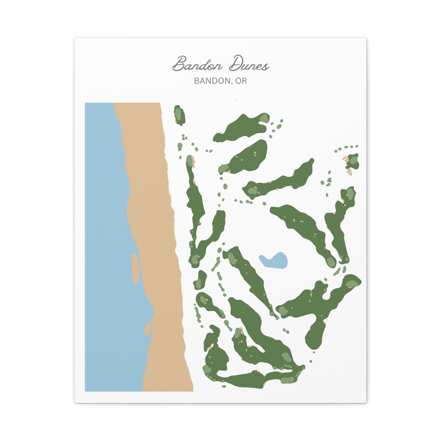 Bandon Dunes Golf Course Canvas Print – Premium Wall Art for Golf Enthusiasts