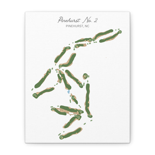Pinehurst No. 2 Golf Course Canvas Print – Premium Wall Art for Golf Enthusiasts