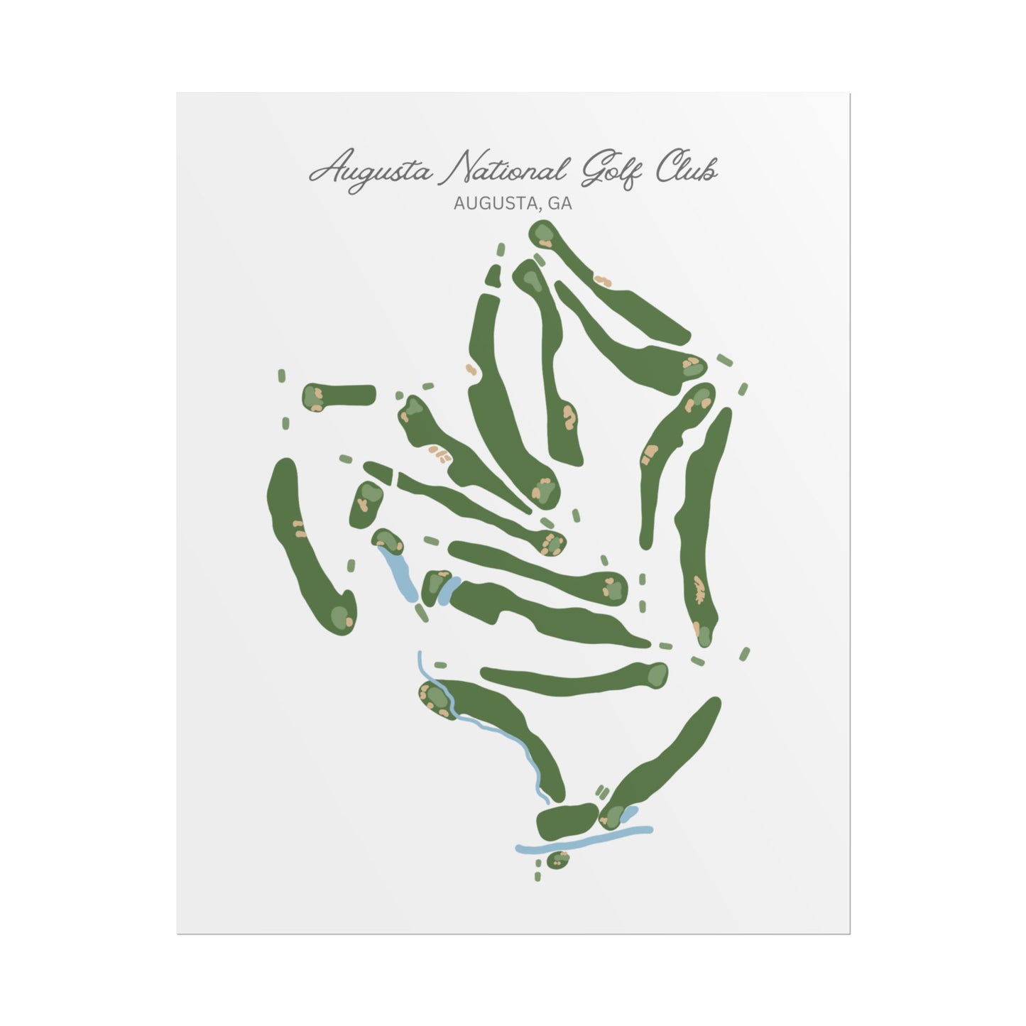 August National Golf Course Print – Premium Wall Art for Golf Lovers