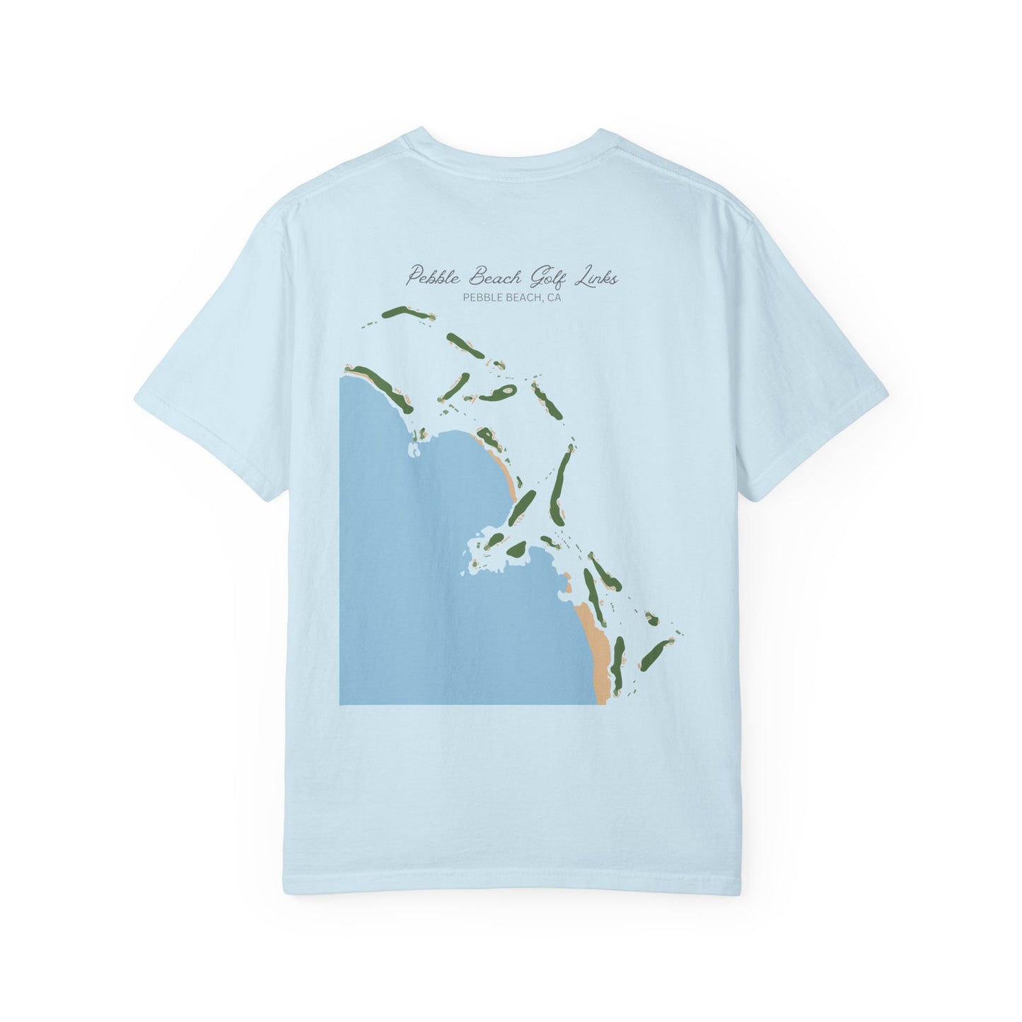 Pebble Beach Course Map – Premium Comfort Colors® Golf Tee