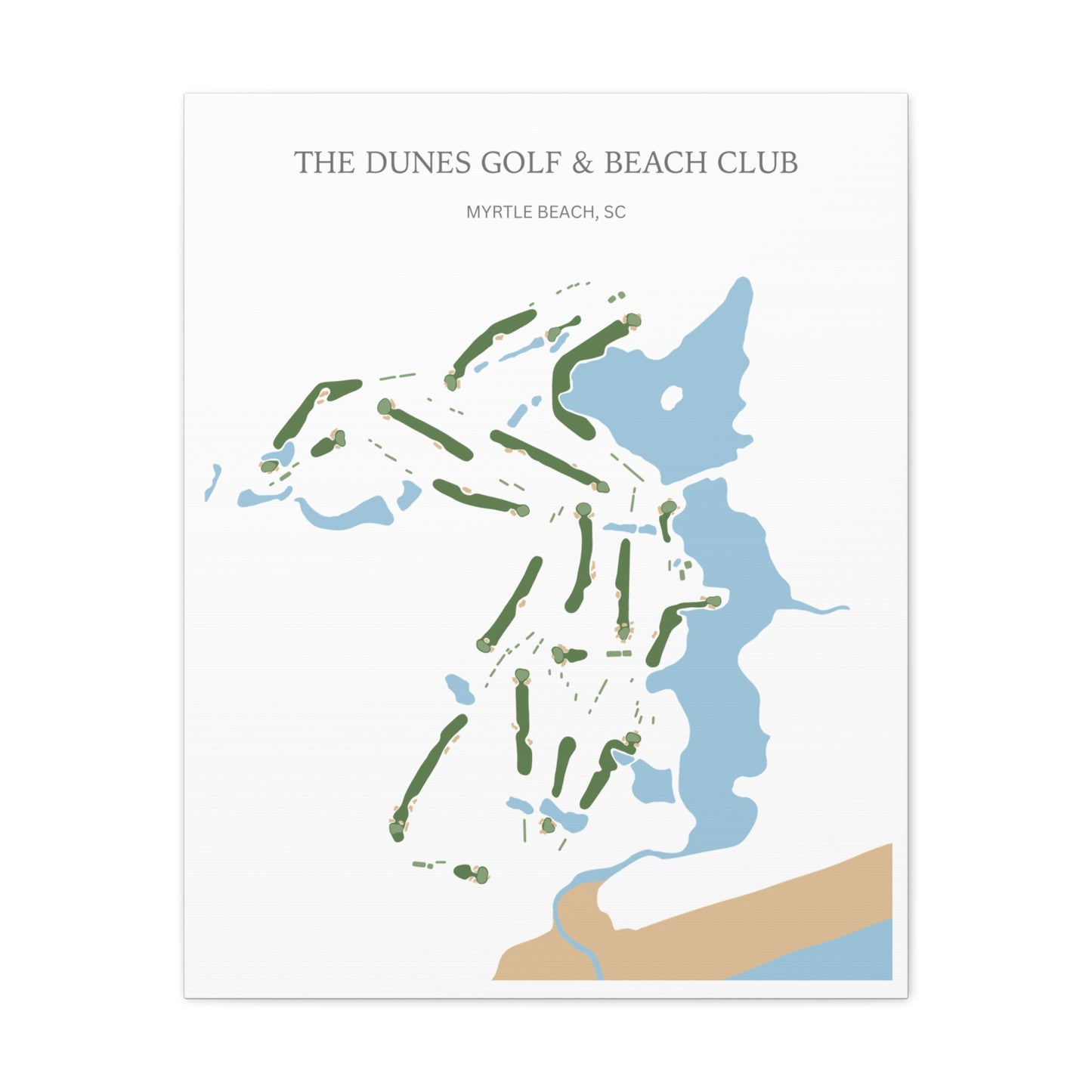 The Dunes Golf & Beach Club Canvas Print – Myrtle Beach Golf Wall Art