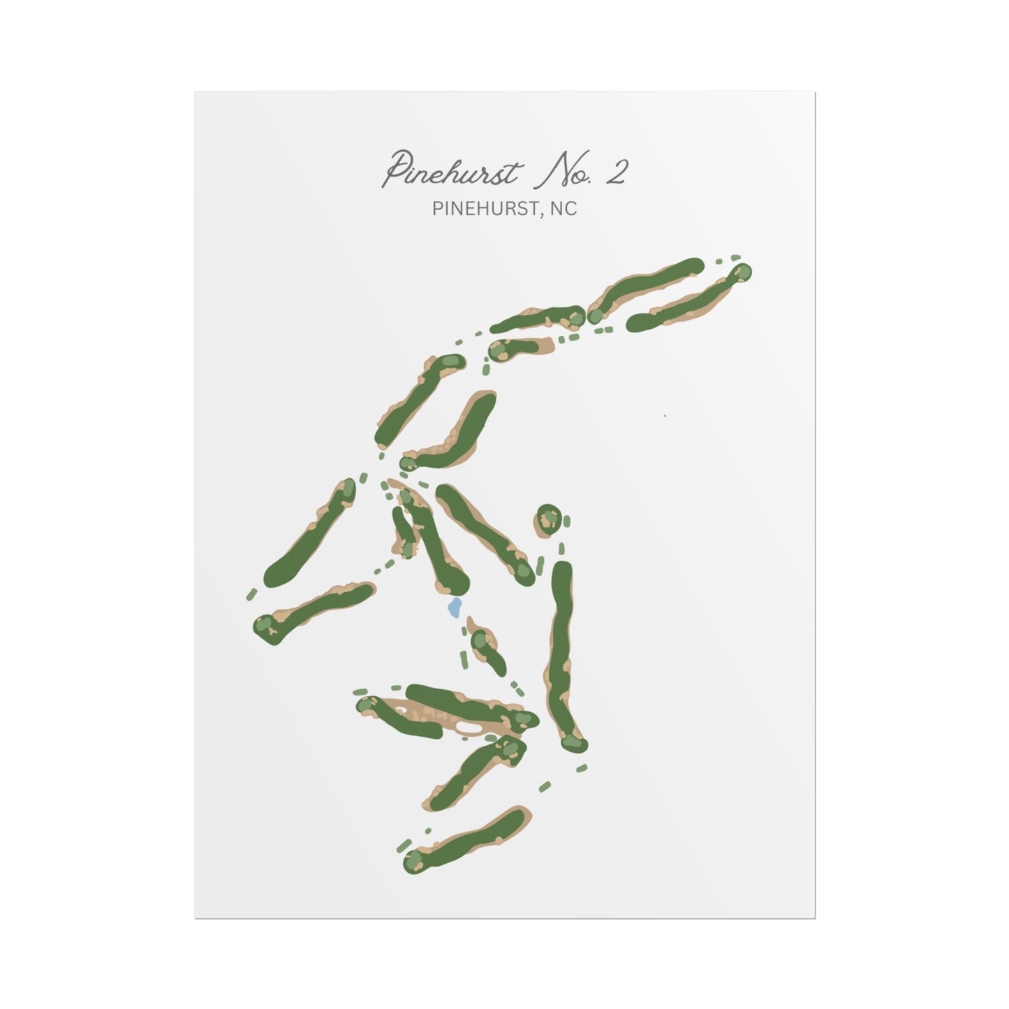 Pinehurst No. 2 Golf Course Canvas Print – Premium Wall Art for Golf Enthusiasts