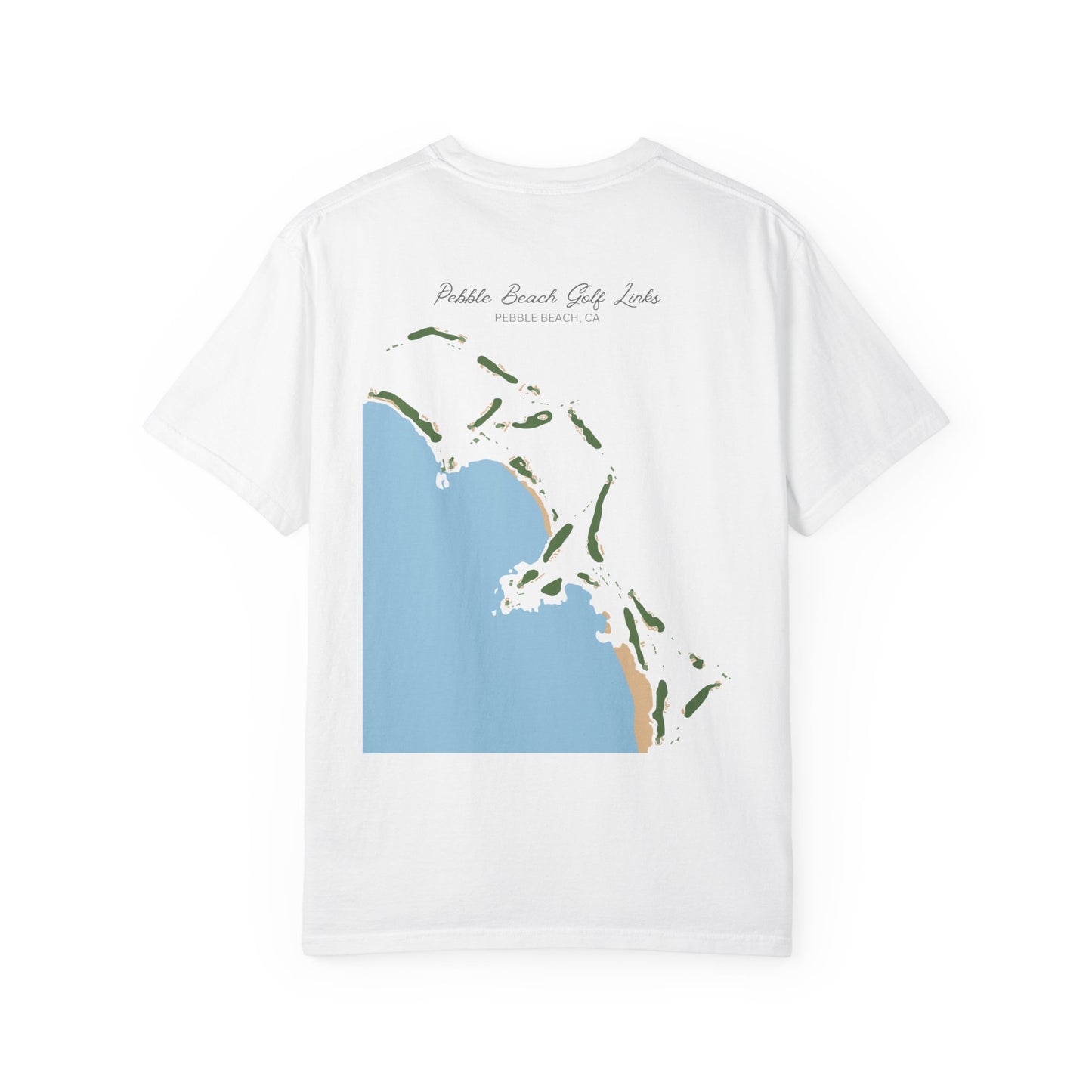 Pebble Beach Course Map – Premium Comfort Colors® Golf Tee