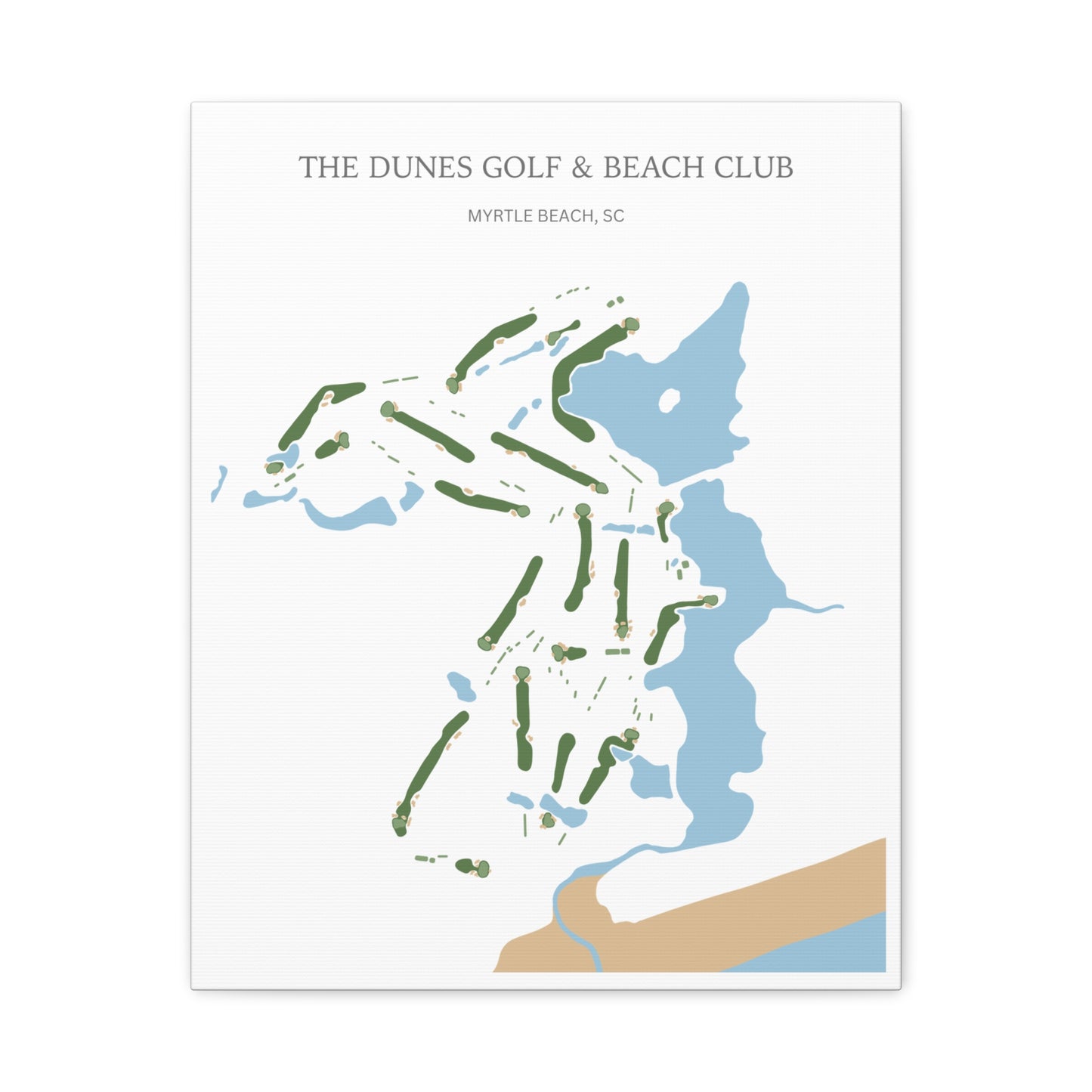 The Dunes Golf & Beach Club Canvas Print – Myrtle Beach Golf Wall Art