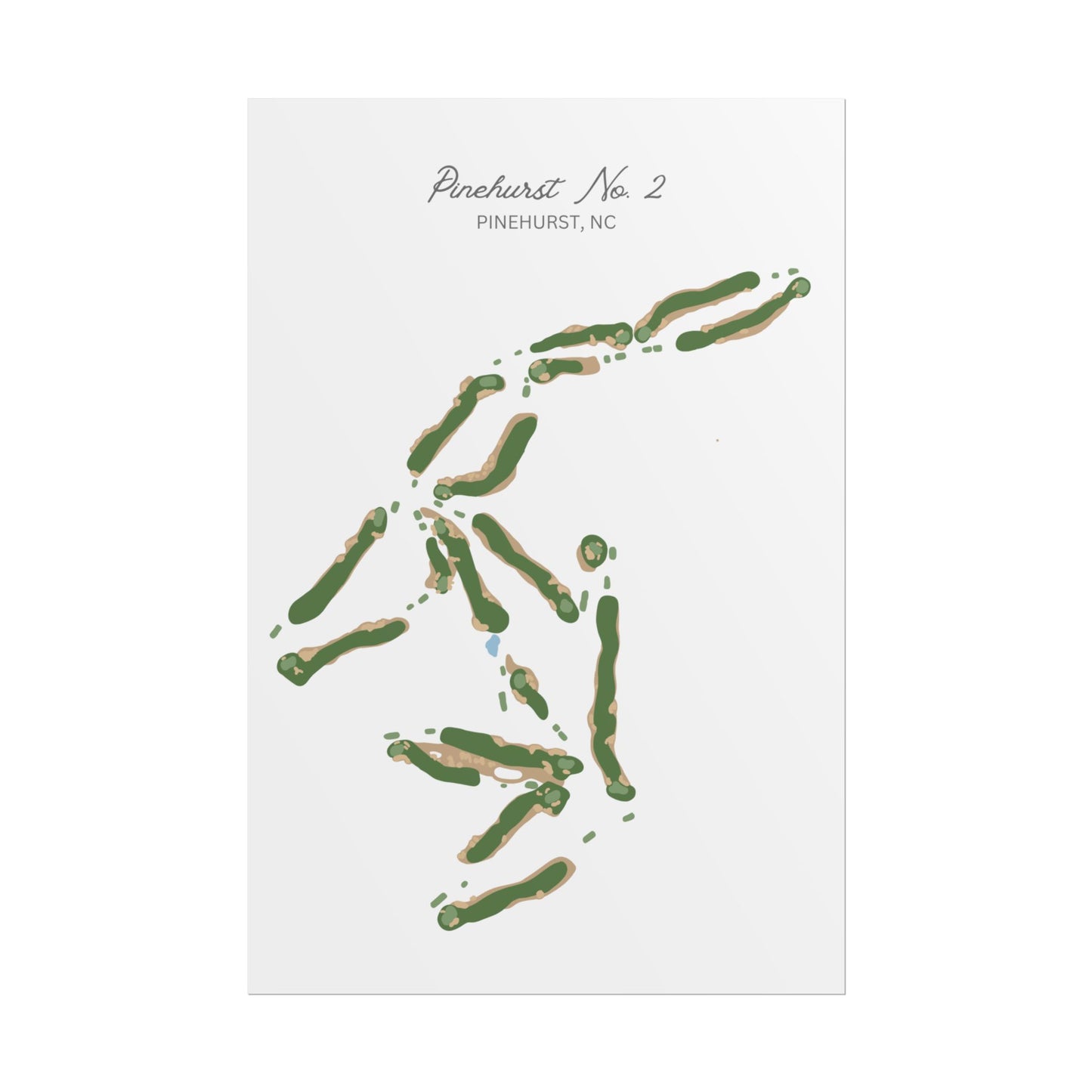 Pinehurst No. 2 Golf Course Canvas Print – Premium Wall Art for Golf Enthusiasts