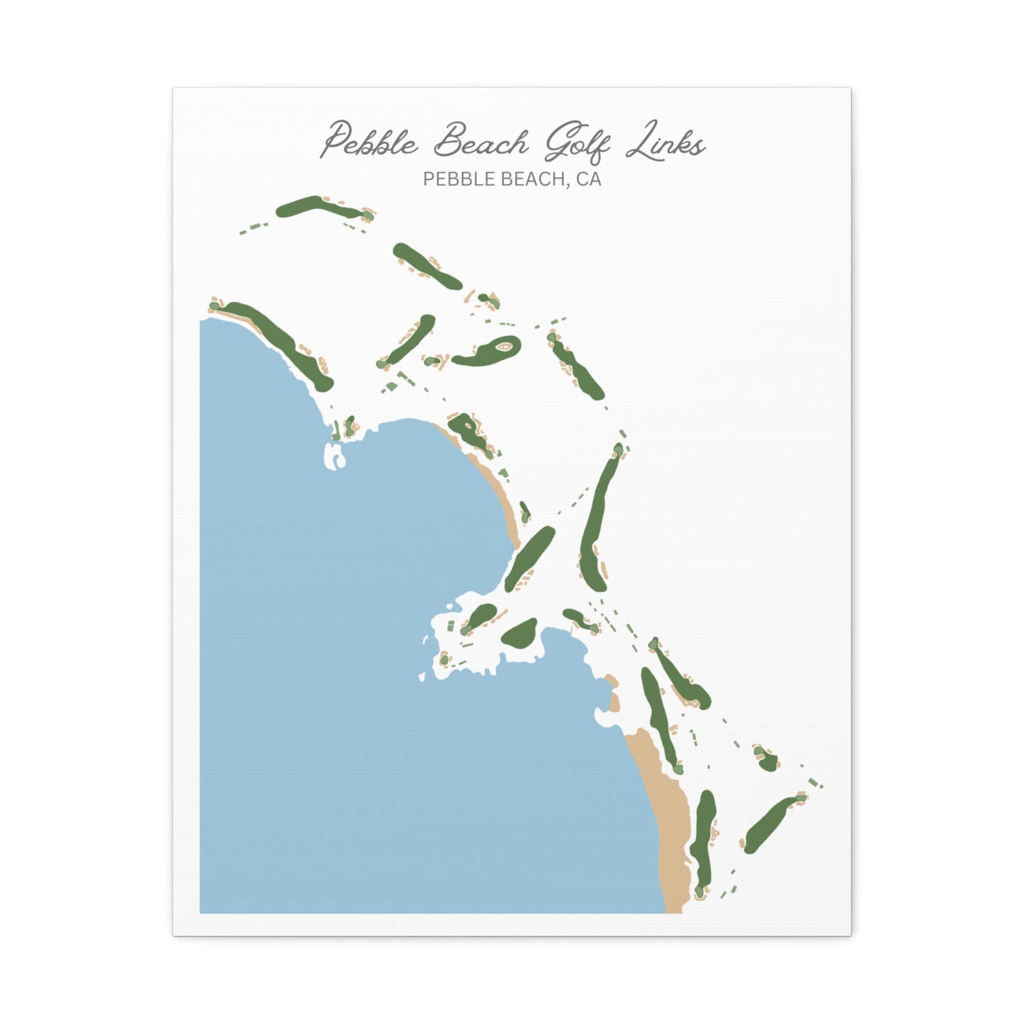 Pebble Beach Golf Course Canvas Print – Premium Wall Art for Golf Enthusiasts