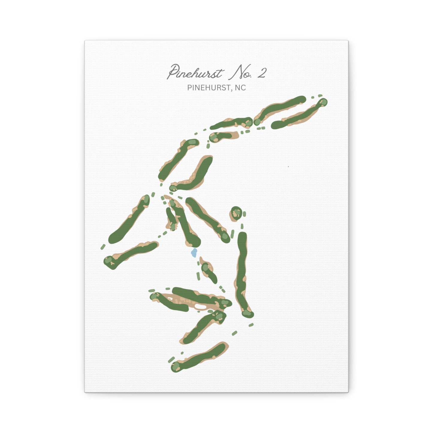 Pinehurst No. 2 Golf Course Canvas Print – Premium Wall Art for Golf Enthusiasts