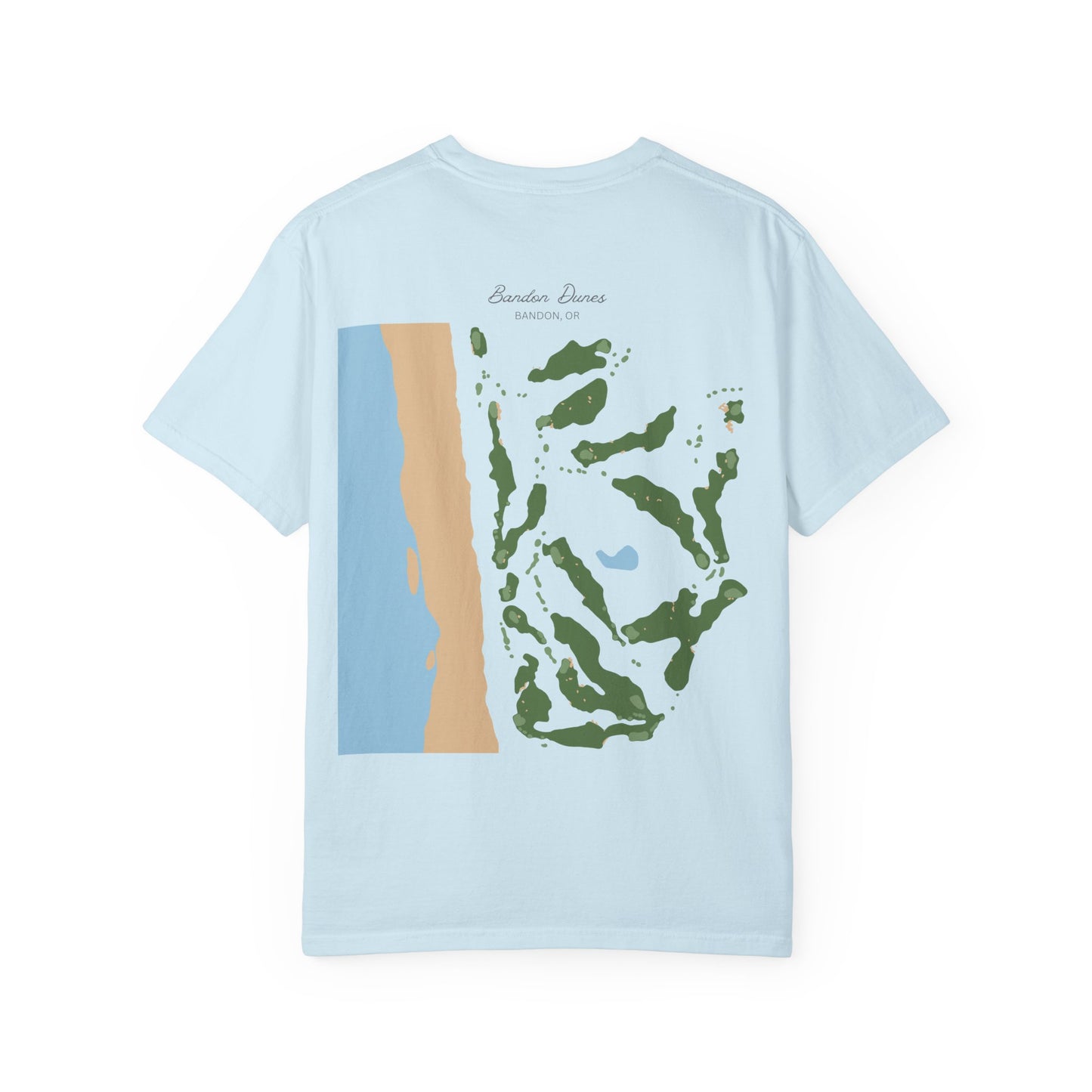 Bandon Dunes Course Map – Premium Comfort Colors® Golf Tee