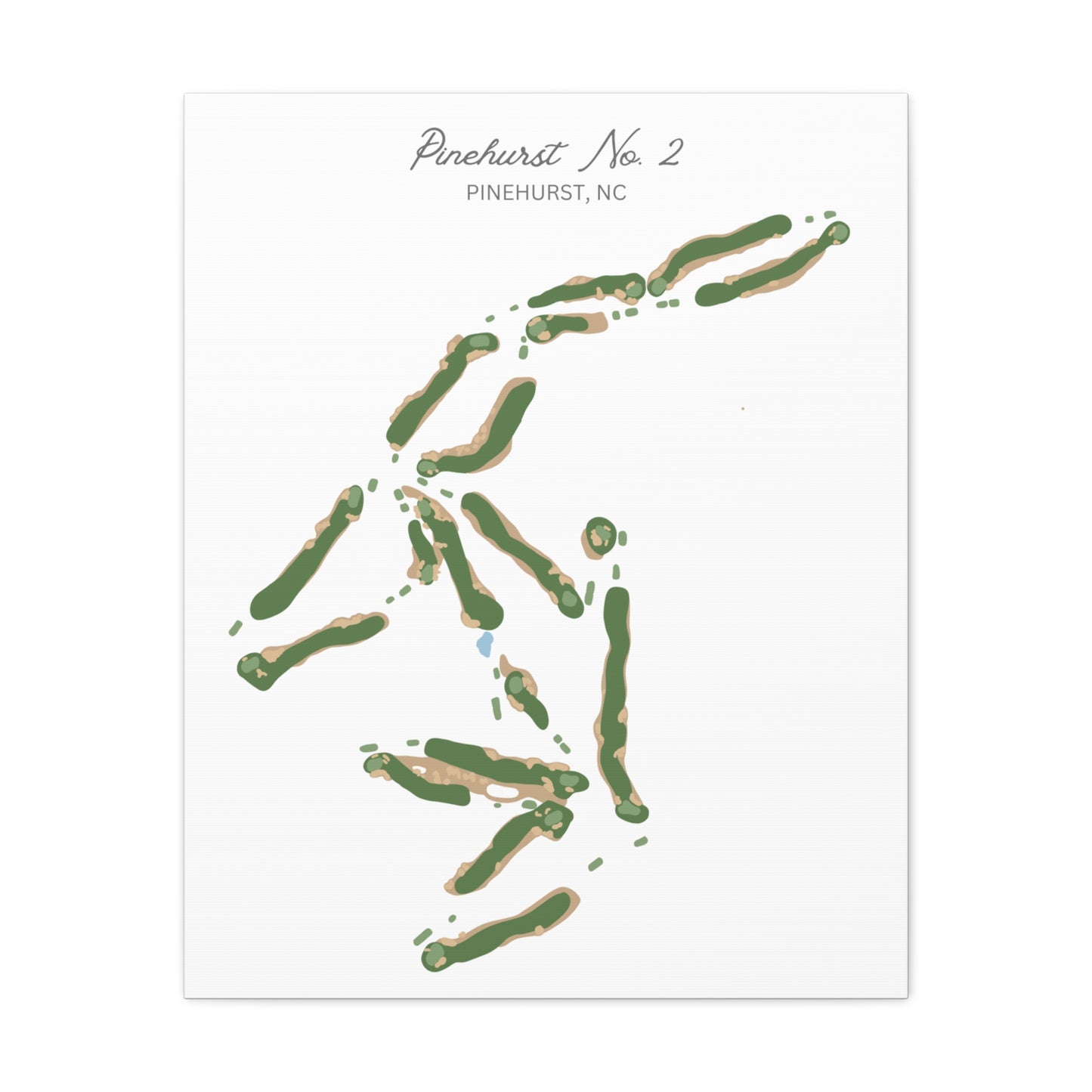 Pinehurst No. 2 Golf Course Canvas Print – Premium Wall Art for Golf Enthusiasts