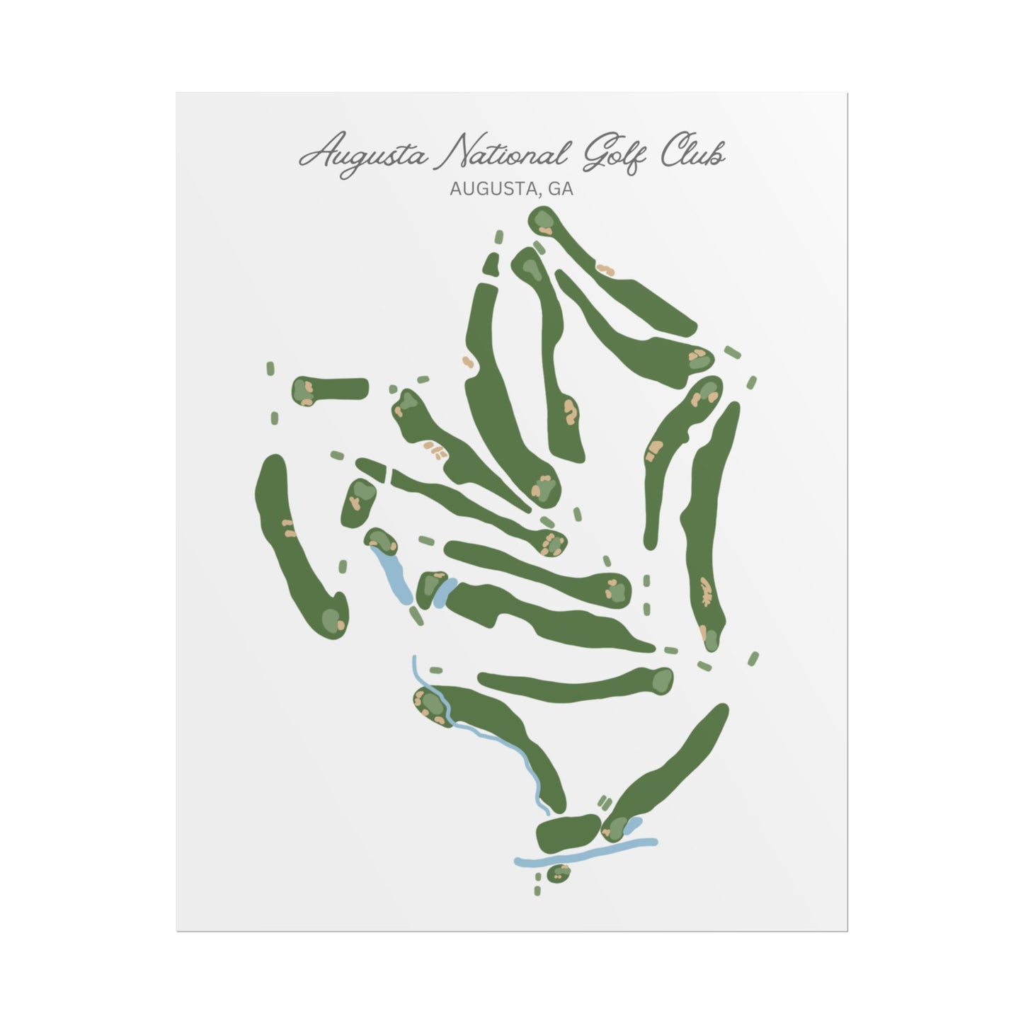 August National Golf Course Print – Premium Wall Art for Golf Lovers
