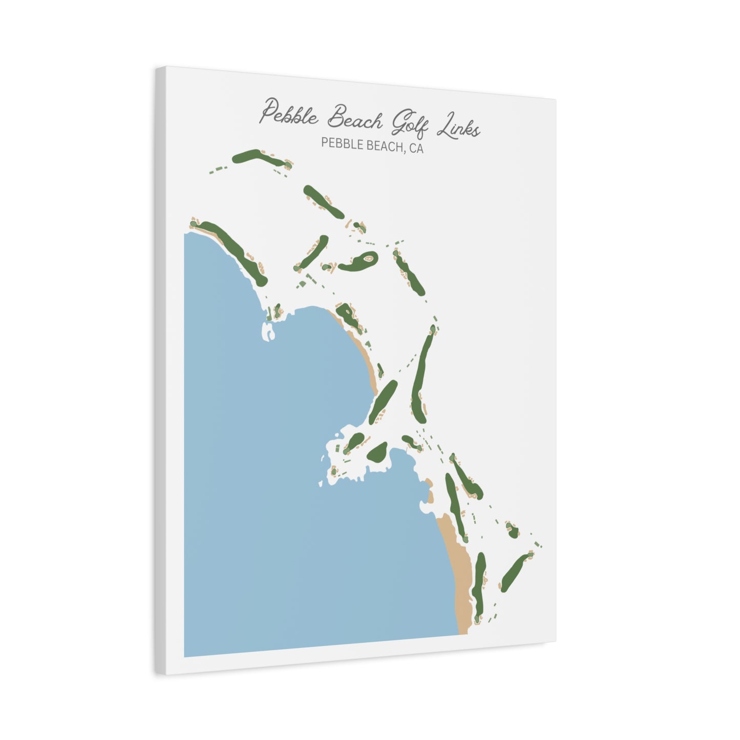 Pebble Beach Golf Course Canvas Print – Premium Wall Art for Golf Enthusiasts