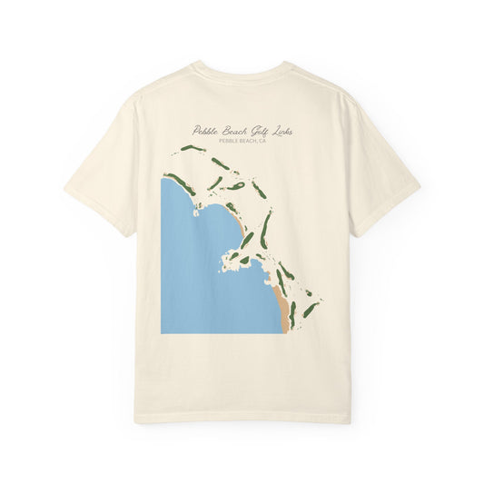 Pebble Beach Course Map – Premium Comfort Colors® Golf Tee