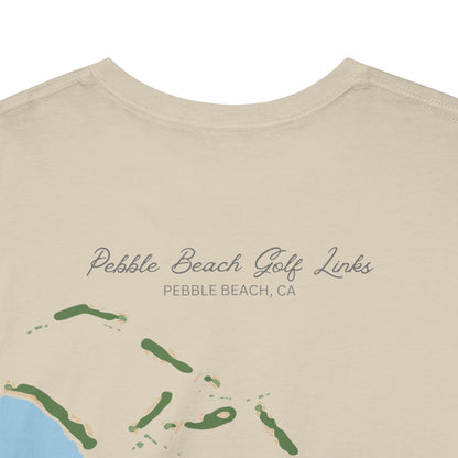 Pebble Beach Golf Links Course Map T-shirt