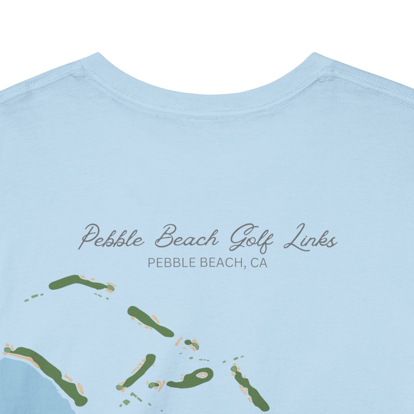 Pebble Beach Golf Links Course Map T-shirt