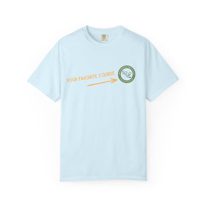 Custom Golf Course Map Tee, Hand-Drawn From Your Course