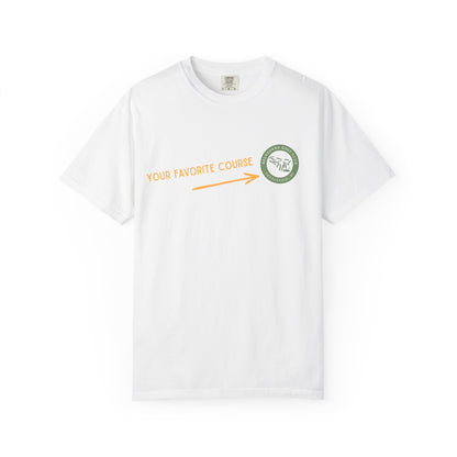 Custom Golf Course Map Tee, Hand-Drawn From Your Course