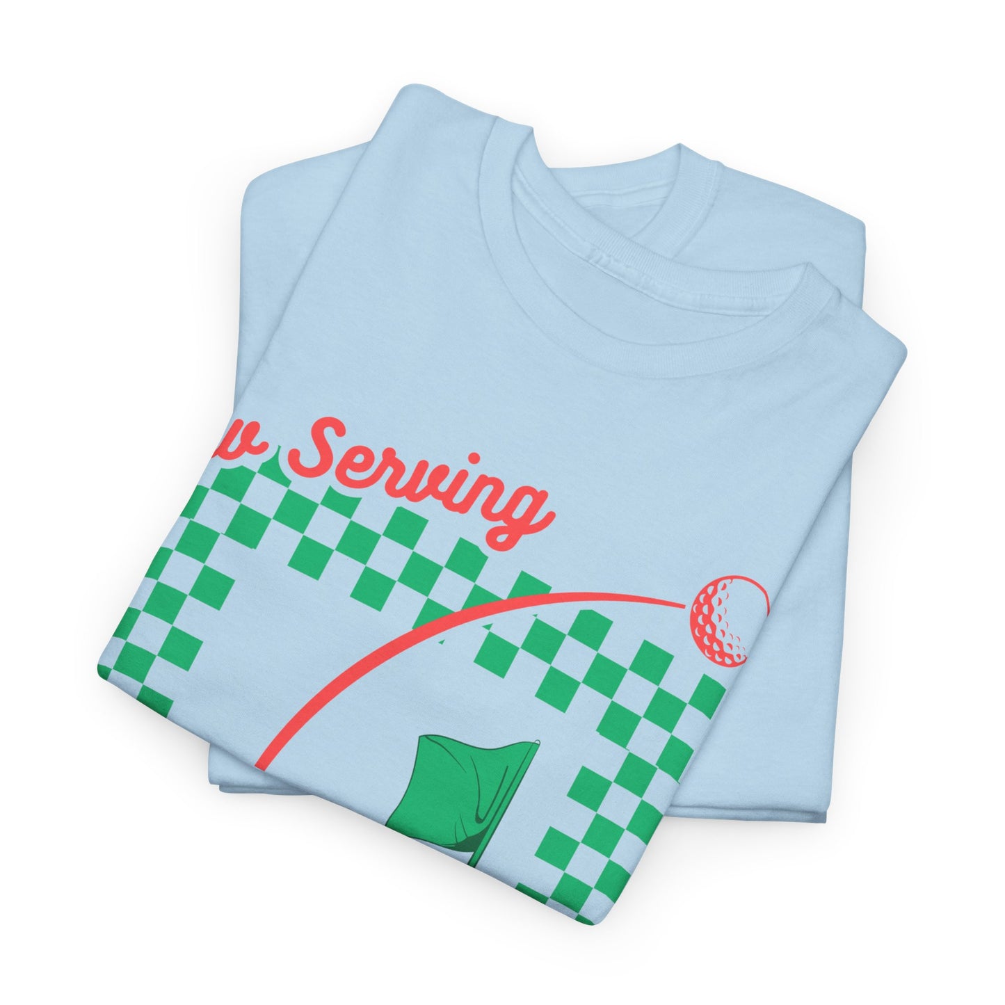 Now Serving Hot & Fresh Slices - Golf & Pizza Tee - Golf Humor Graphic Tee