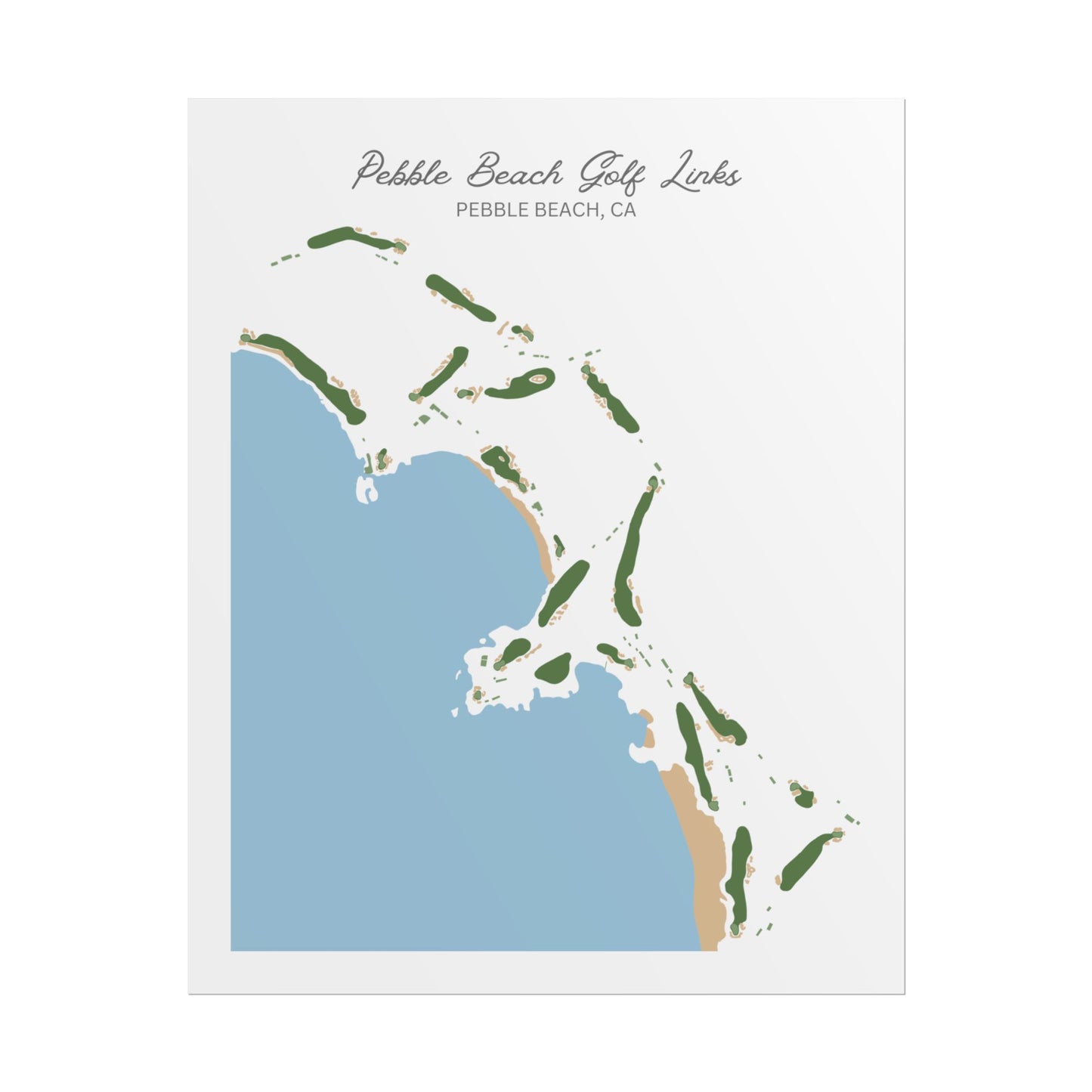 Pebble Beach Golf Course Canvas Print – Premium Wall Art for Golf Enthusiasts