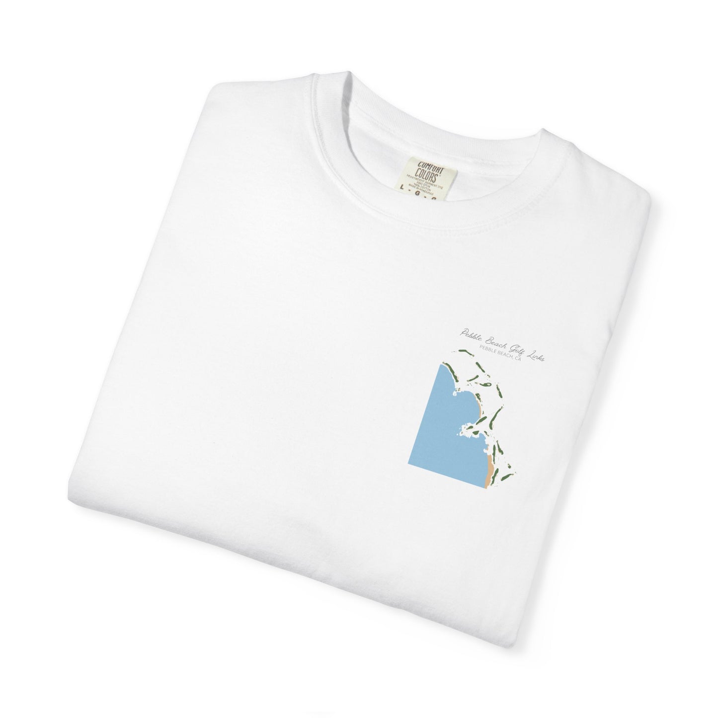 Pebble Beach Course Map – Premium Comfort Colors® Golf Tee