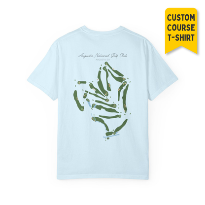 Custom Golf Course Map Tee, Hand-Drawn From Your Course
