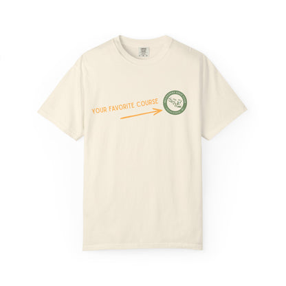 Custom Golf Course Map Tee, Hand-Drawn From Your Course