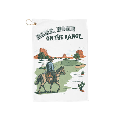 Home Home on the Range Golf Towel - Hand Drawn