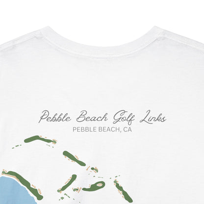 Pebble Beach Golf Links Course Map T-shirt