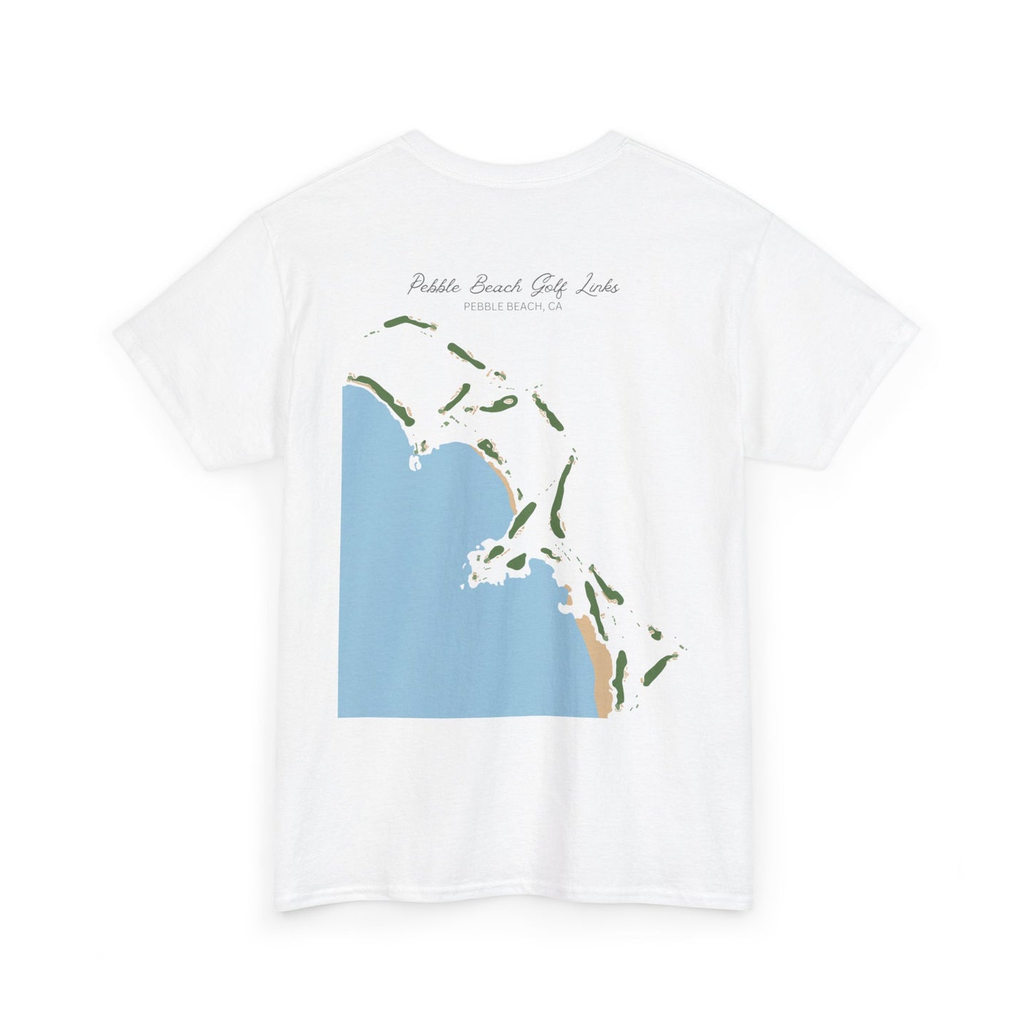 Pebble Beach Golf Links Course Map T-shirt