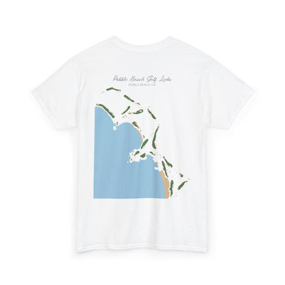 Pebble Beach Golf Links Course Map T-shirt