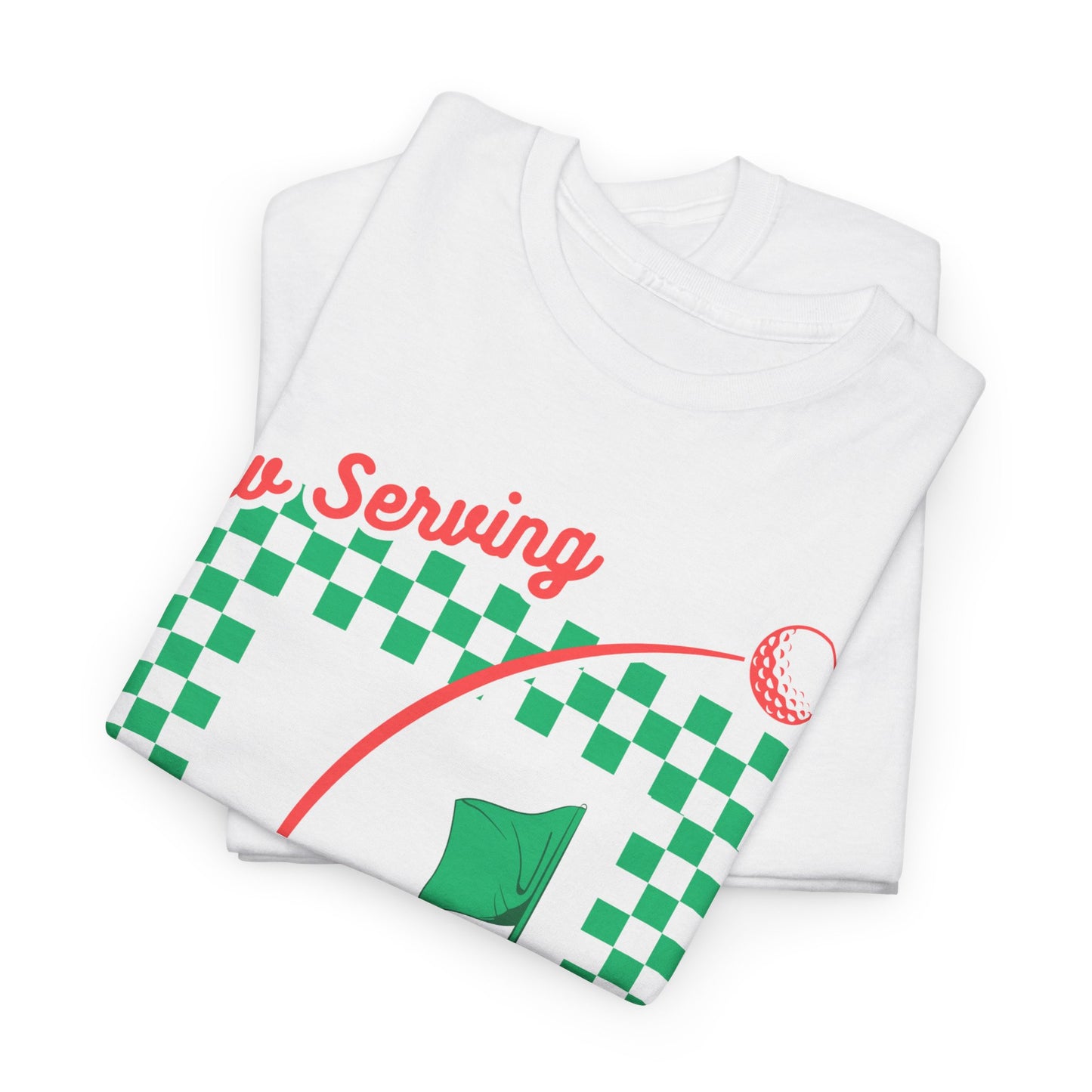 Now Serving Hot & Fresh Slices - Golf & Pizza Tee - Golf Humor Graphic Tee