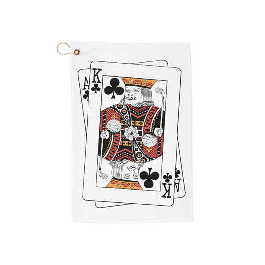 King of Clubs Golf Towel - Hand Drawn