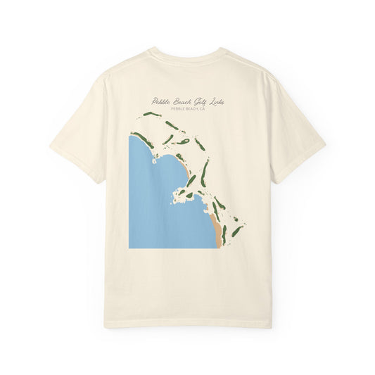 Pebble Beach Course Map – Premium Comfort Colors® Golf Tee