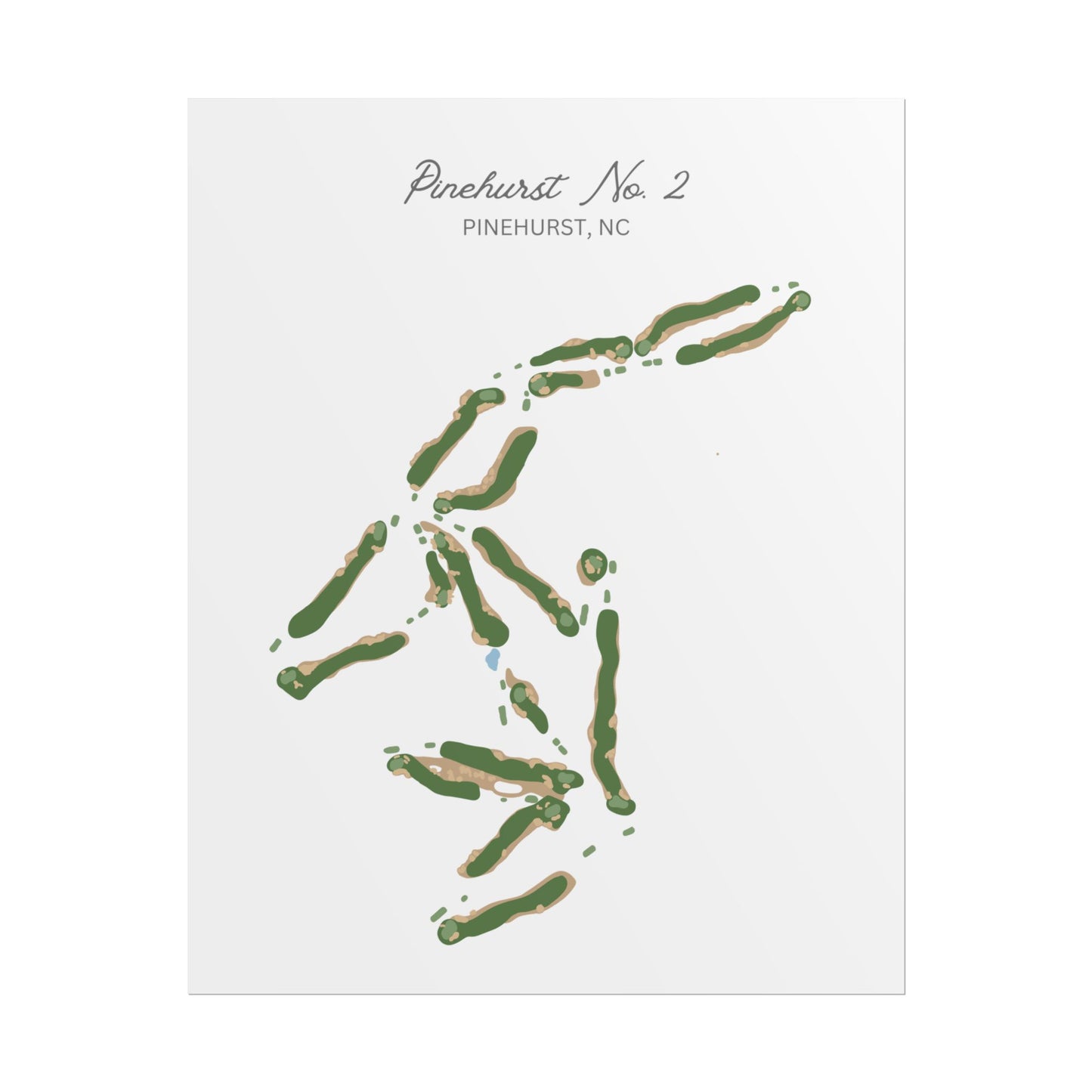 Pinehurst No. 2 Golf Course Canvas Print – Premium Wall Art for Golf Enthusiasts