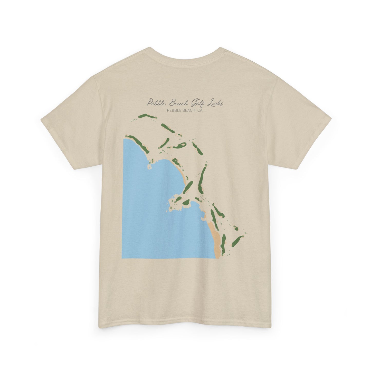 Pebble Beach Golf Links Course Map T-shirt