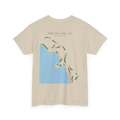 Pebble Beach Golf Links Course Map T-shirt