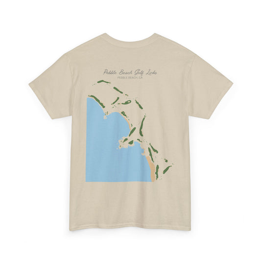 Pebble Beach Golf Links Course Map T-shirt